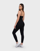 Ribbed Sculpting Jumpsuit - Black